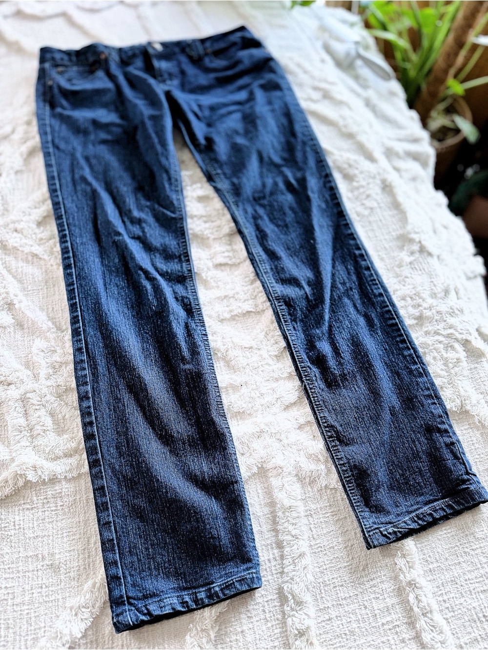 Younique Women’s Size 13 Dark Wash Straight Leg Jeans Stretch Denim